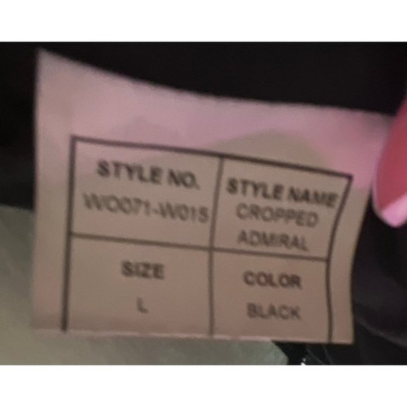 OAK Black Wool Admiral Coat -- Large - Picture 7 of 14